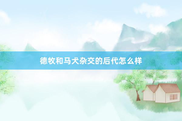 德牧和马犬杂交的后代怎么样