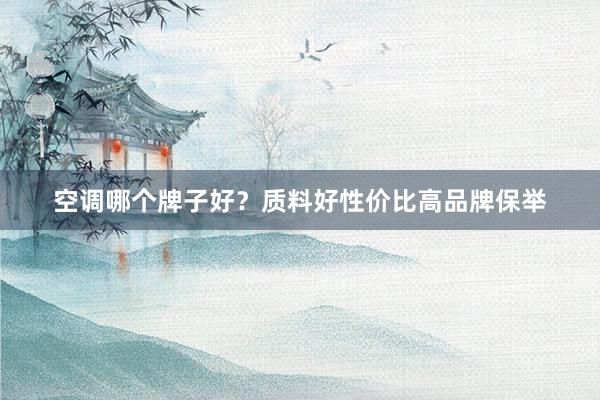 空调哪个牌子好？质料好性价比高品牌保举
